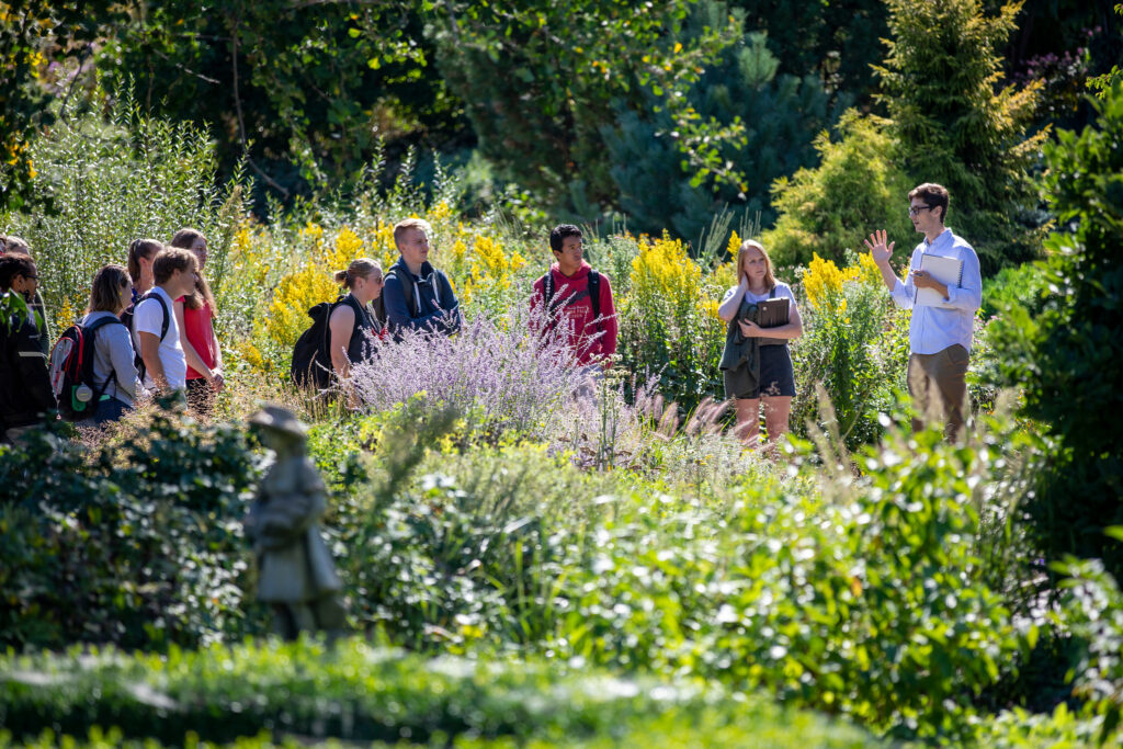 People at Allen Centennial Garden